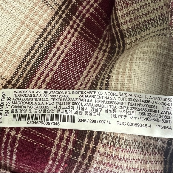 ZARA Plaid Overshirt Shacket Jacket Size L - Picture 15 of 16